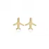 Plain Plane 925 Sterling Silver Earrings