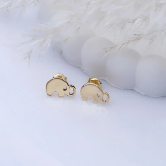 Plain Elephant 925 Sterling Silver Earrings Plain Elephant 925 Sterling Silver Earrings
