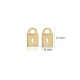 Handcrafted Lock CZ 925 Sterling Silver Earrings Handcrafted Lock CZ 925 Sterling Silver Earrings