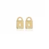 Handcrafted Lock CZ 925 Sterling Silver Earrings