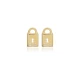 Handcrafted Lock CZ 925 Sterling Silver Earrings Handcrafted Lock CZ 925 Sterling Silver Earrings