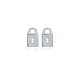 Handcrafted Lock CZ 925 Sterling Silver Earrings Handcrafted Lock CZ 925 Sterling Silver Earrings
