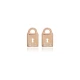 Handcrafted Lock CZ 925 Sterling Silver Earrings Handcrafted Lock CZ 925 Sterling Silver Earrings