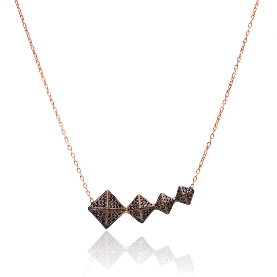 Turkish Minimal Square Shape Sterling Silver Necklace