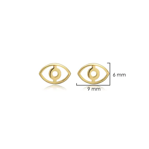 Minimalist Evil Eye Plain 925 Sterling Silver Earrings Minimalist Evil Eye Plain 925 Sterling Silver Earrings
