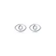 Minimalist Evil Eye Plain 925 Sterling Silver Earrings Minimalist Evil Eye Plain 925 Sterling Silver Earrings