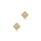 Mini Clover Design Cz Silver Stud Earrings Mini Clover Design Cz Silver Stud Earrings