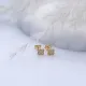Mini Clover Design Cz Silver Stud Earrings Mini Clover Design Cz Silver Stud Earrings