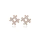 Turkish Hashtag CZ 925 Sterling Silver Earrings Turkish Hashtag CZ 925 Sterling Silver Earrings