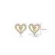 Heart CZ Earrings in 925 Sterling Silver Heart CZ Earrings in 925 Sterling Silver