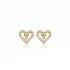 Heart CZ Earrings in 925 Sterling Silver