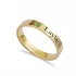 Personalized Name Single Emerald CZ 925 Silver Ring