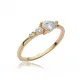 Pear Drop CZ Ring in 925 Sterling Silver