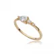 Pear Drop CZ Ring in 925 Sterling Silver