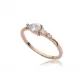 Pear Drop CZ Ring in 925 Sterling Silver
