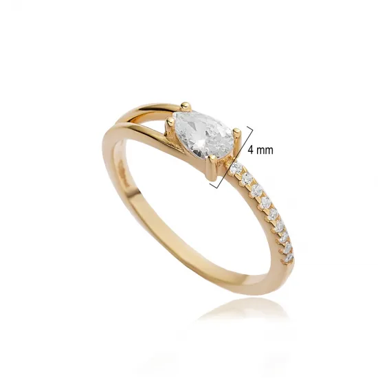 Turkish Pear Drop CZ 925 Sterling Silver Ring Turkish Pear Drop CZ 925 Sterling Silver Ring