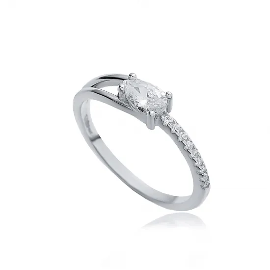 Turkish Pear Drop CZ 925 Sterling Silver Ring Turkish Pear Drop CZ 925 Sterling Silver Ring