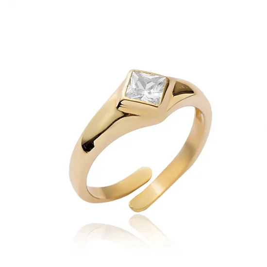 Square 925 Silver Adjustable Knuckle Ring Square 925 Silver Adjustable Knuckle Ring