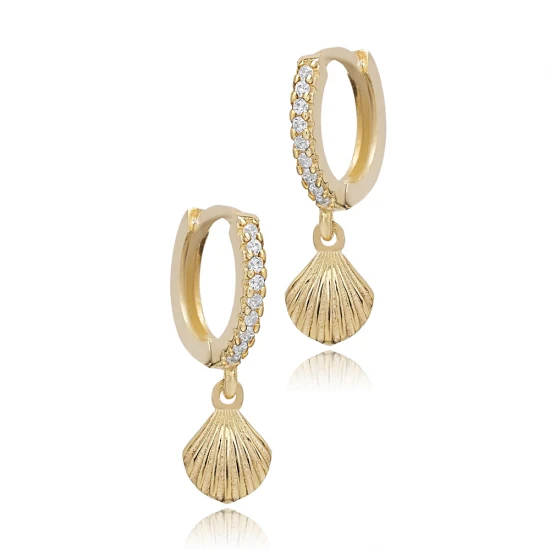 Shell Dainty Dangle 925 Sterling Silver Earrings - Sade 925 Silver Jewelry