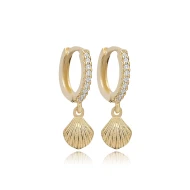 Shell Dainty Dangle 925 Sterling Silver Earrings