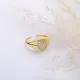 Round White CZ 925 Silver Adjustable Ring Round White CZ 925 Silver Adjustable Ring