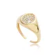 Round White CZ 925 Silver Adjustable Ring Round White CZ 925 Silver Adjustable Ring