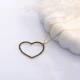 Black CZ Hollow Heart 925 Sterling Silver Necklace Black CZ Hollow Heart 925 Sterling Silver Necklace