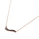 Made in Turkey Black Double Wave CZ 925 Silver Necklace