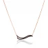 Made in Turkey Black Double Wave CZ 925 Silver Necklace