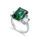 Emerald CZ Baguette Cluster CZ 925 Sterling Silver Ring Emerald CZ Baguette Cluster CZ 925 Sterling Silver Ring
