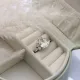 Off White CZ Stone Pear Drop Design Cluster Zircon Ring Off White CZ Stone Pear Drop Design Cluster Zircon Ring