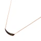 Made in Turkey Black Tapered Curve CZ Silver Necklace