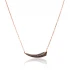 Made in Turkey Black Tapered Curve CZ Silver Necklace