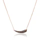 Made in Turkey Black Tapered Curve CZ Silver Necklace