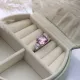 Pink CZ Stone Square Design Cluster Zircon Ring Pink CZ Stone Square Design Cluster Zircon Ring