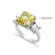 Yellow Citrine CZ Stone Square Design Cluster Zircon Ring Yellow Citrine CZ Stone Square Design Cluster Zircon Ring