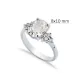 Off White CZ Stone Oval Design Cluster Zircon Ring Jewelry Off White CZ Stone Oval Design Cluster Zircon Ring Jewelry