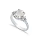 Off White CZ Stone Oval Design Cluster Zircon Ring Jewelry Off White CZ Stone Oval Design Cluster Zircon Ring Jewelry