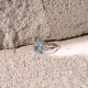 Aquamarine CZ Oval Cluster CZ Sterling Silver Ring Aquamarine CZ Oval Cluster CZ Sterling Silver Ring