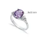 Amethyst CZ Oval Cluster CZ Sterling Silver Ring Amethyst CZ Oval Cluster CZ Sterling Silver Ring