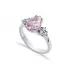 Light Pink CZ Pear Drop Cluster CZ 925 Silver Ring