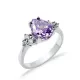 Amethyst CZ Pear Drop Cluster CZ 925 Silver Ring Amethyst CZ Pear Drop Cluster CZ 925 Silver Ring