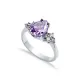 Amethyst CZ Pear Drop Cluster CZ 925 Silver Ring Amethyst CZ Pear Drop Cluster CZ 925 Silver Ring