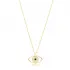 Black CZ Evil Eye 925 Sterling Silver Necklace