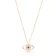Black CZ Evil Eye 925 Sterling Silver Necklace