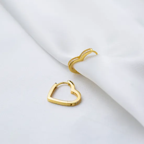 Turkish Dainty Heart 925 Sterling Silver Earrings