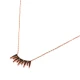 Turkish Black Long Spike Fringe CZ 925 Silver Necklace