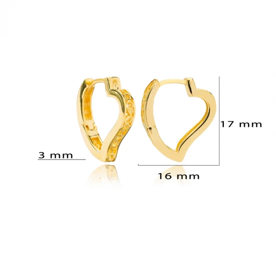 Turkish Cute Heart 925 Sterling Silver Earrings Turkish Cute Heart 925 Sterling Silver Earrings