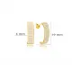 Clear Wide Pave Hoop CZ 925 Sterling Silver Earrings