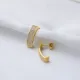 Clear Wide Pave Hoop CZ 925 Sterling Silver Earrings